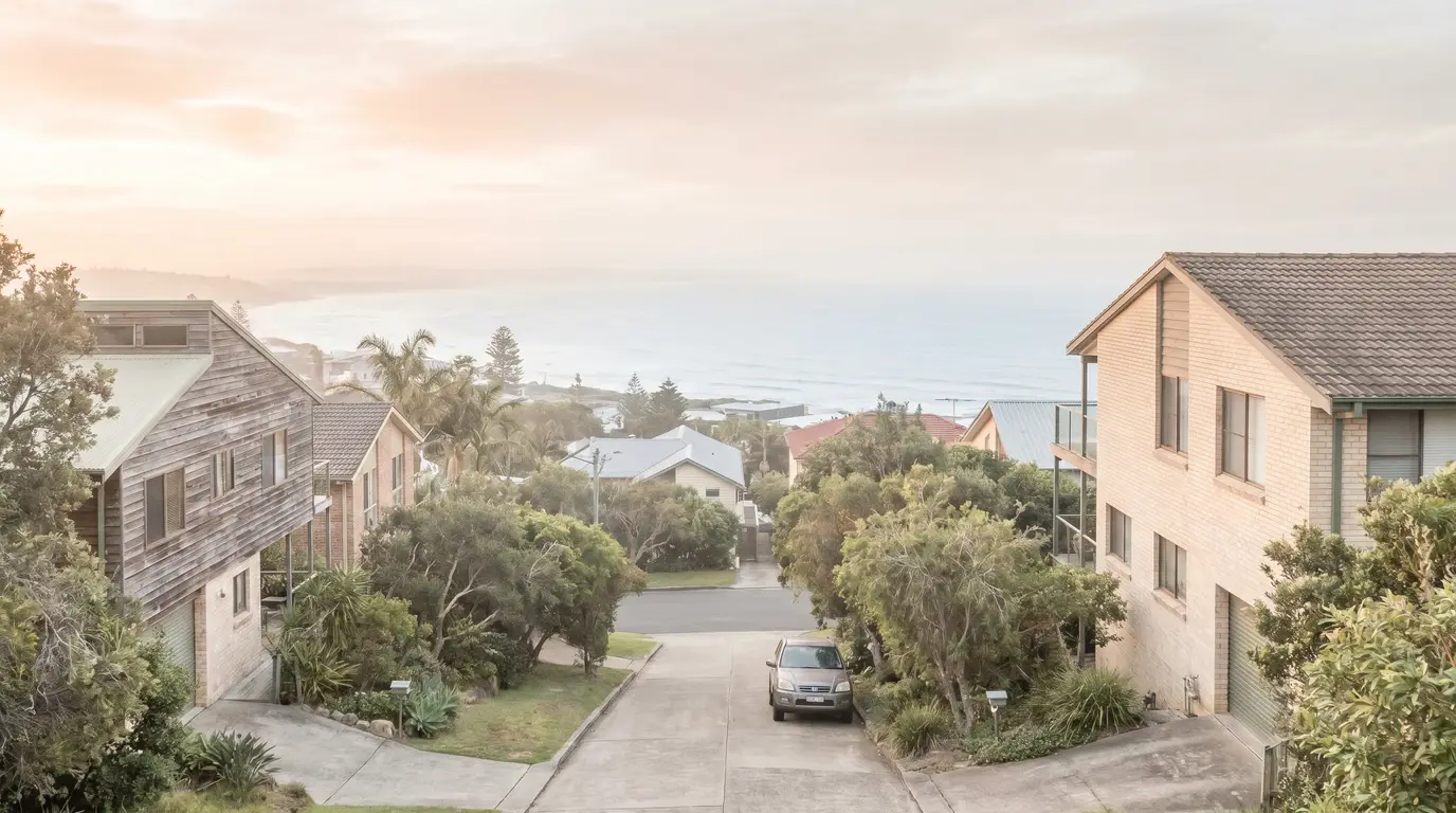 A Merewether Heights street in the beachside south-east of Newcastle